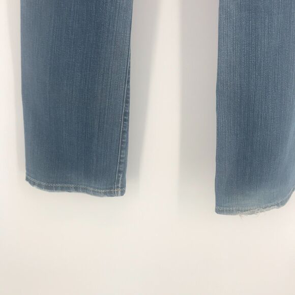 Vigoss Milan Bootcut Jean Juniors 5 Medium Blue Distressed Back Pockets Stretch - Picture 6 of 16